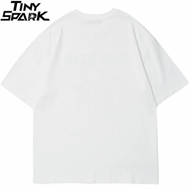 الهيب هوب الكرتون فتاة القط اليابانية كانجي طباعة تي شيرت الشارع الشهير تي شيرت على طراز هاراجوكو 2025 الرجال الصيف قصيرة الأكمام التي شيرت بلايز تيز #4