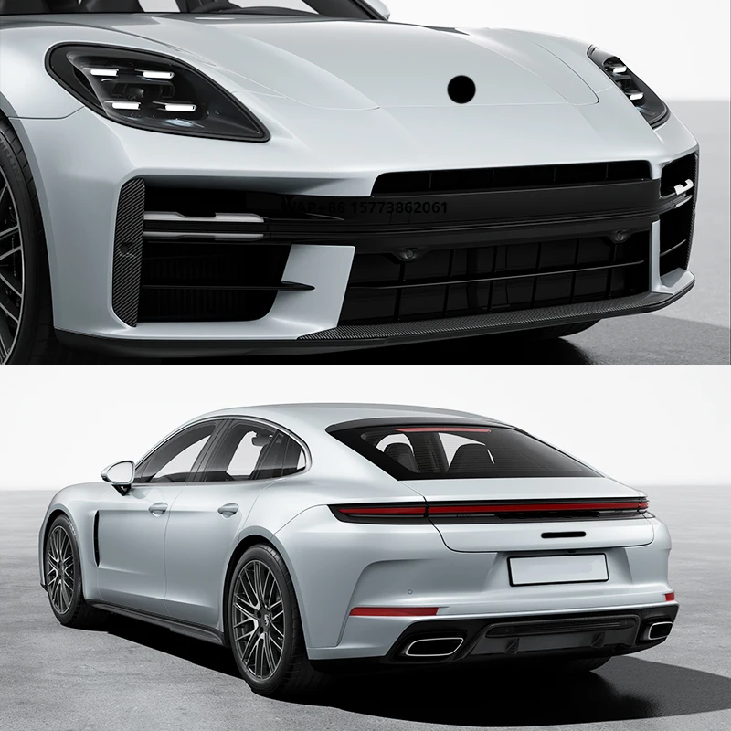 

976 2024-2025 Compatible Carbon Fiber Small Surround Kit Sports Bumper with Front & Rear Lip Side Skirts for Por Panamera