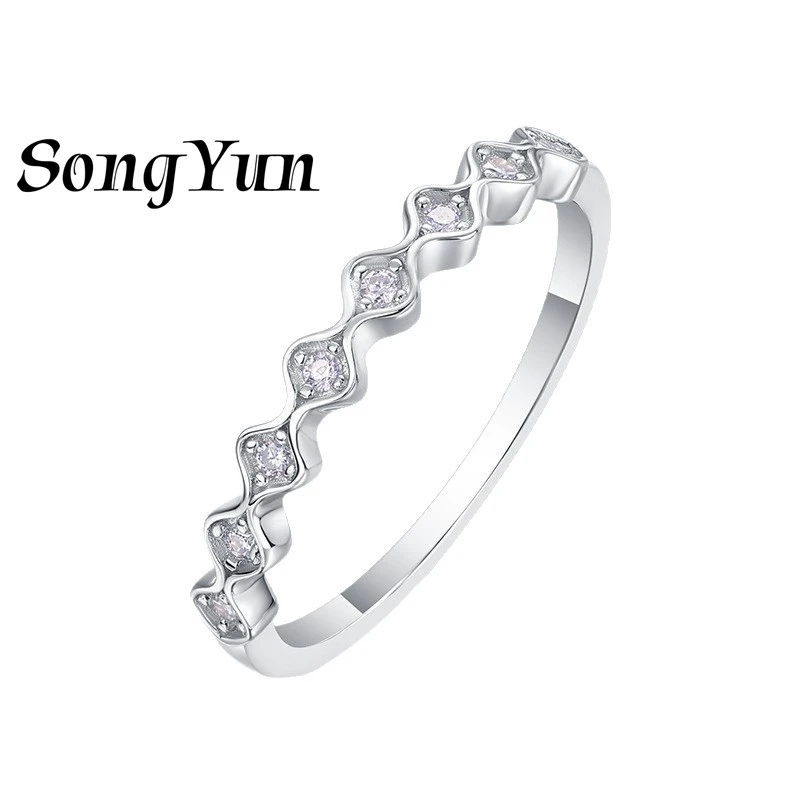 

SONGYUN Brand Jewelry 925 Sterling Silver Ring VVS Moissanite Classic Ring for Spouse 18K Gold Plated SYT Patent Fine Jewellery