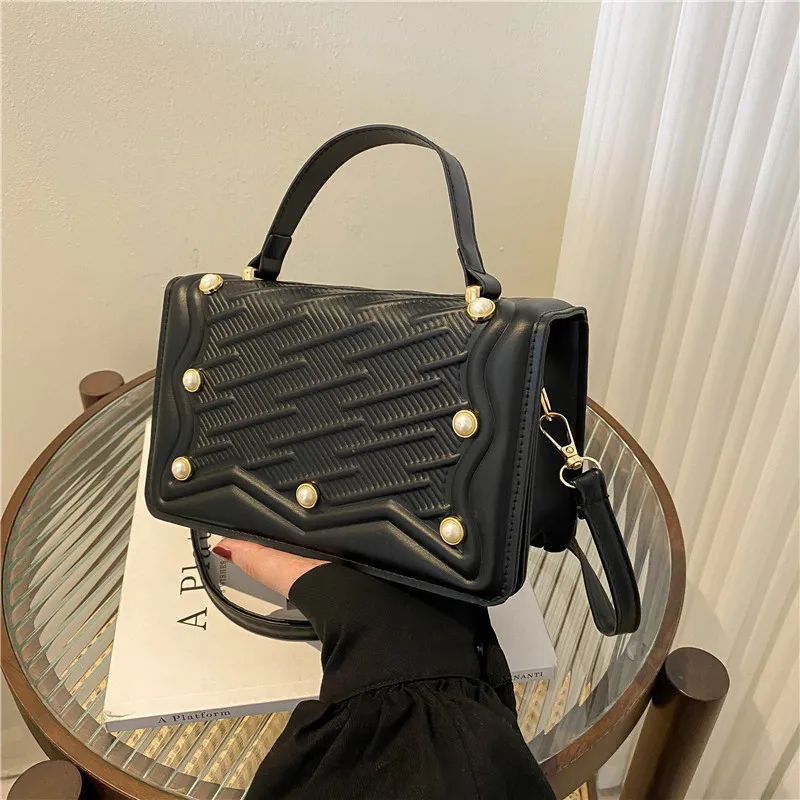 

TRAVEASY Casual Square Pear Shoulder Bags for Women Korean Version Fashion Female Crossbody Bag Thread Hasp Sac A Main Femme