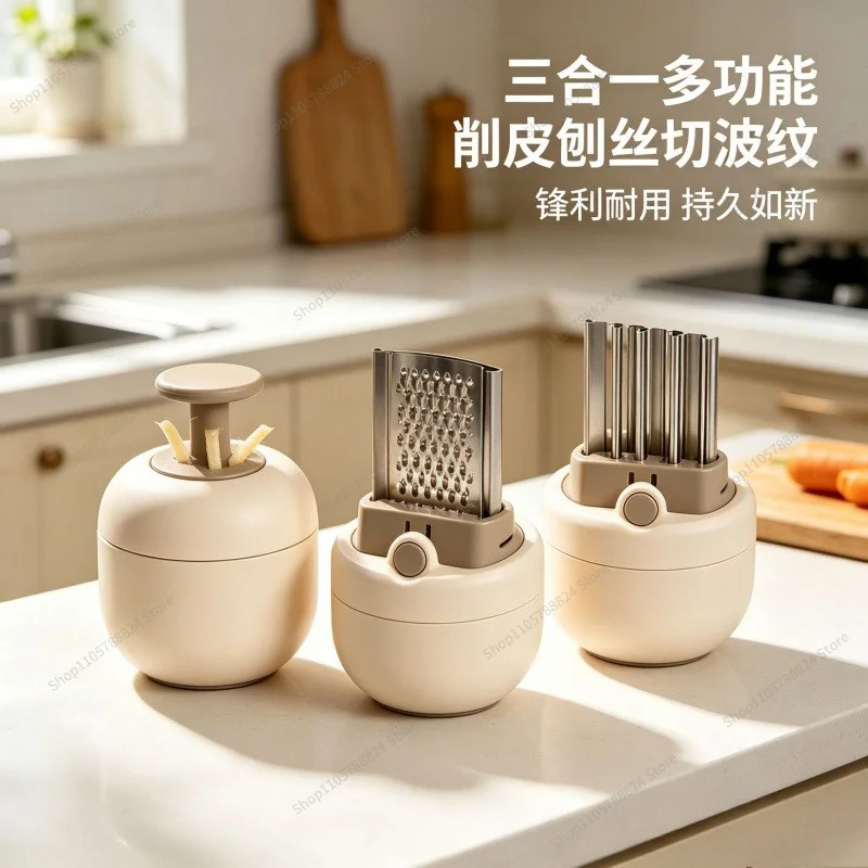 For 3-in-1 vegetable cutter, fruit knife, peeling knife, household double-head peeling knife, multi-functional portable peeler