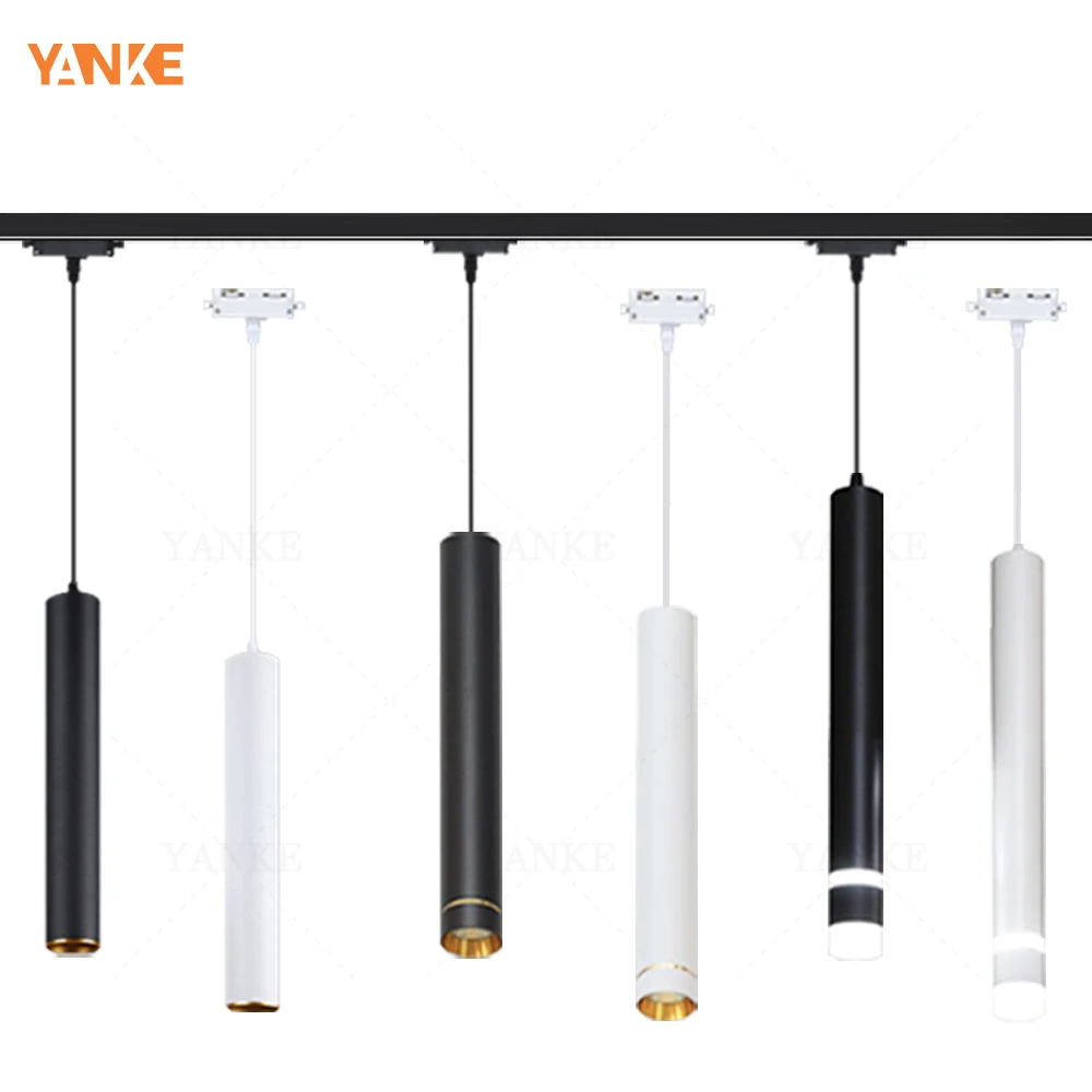 

LED Track Pendant Light Long Tube Lamp Cylinder Pipe Hanging Droplight for Kitchen Island Dining Room Bedroom AC110~240V