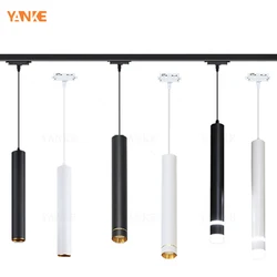 LED Track Pendant Light Long Tube Lamp Cylinder Pipe Hanging Droplight for Kitchen Island Dining Room Bedroom AC110~240V