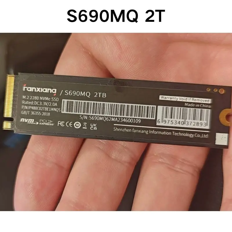 Second hand test OK S690MQ 2T Solid State Drive