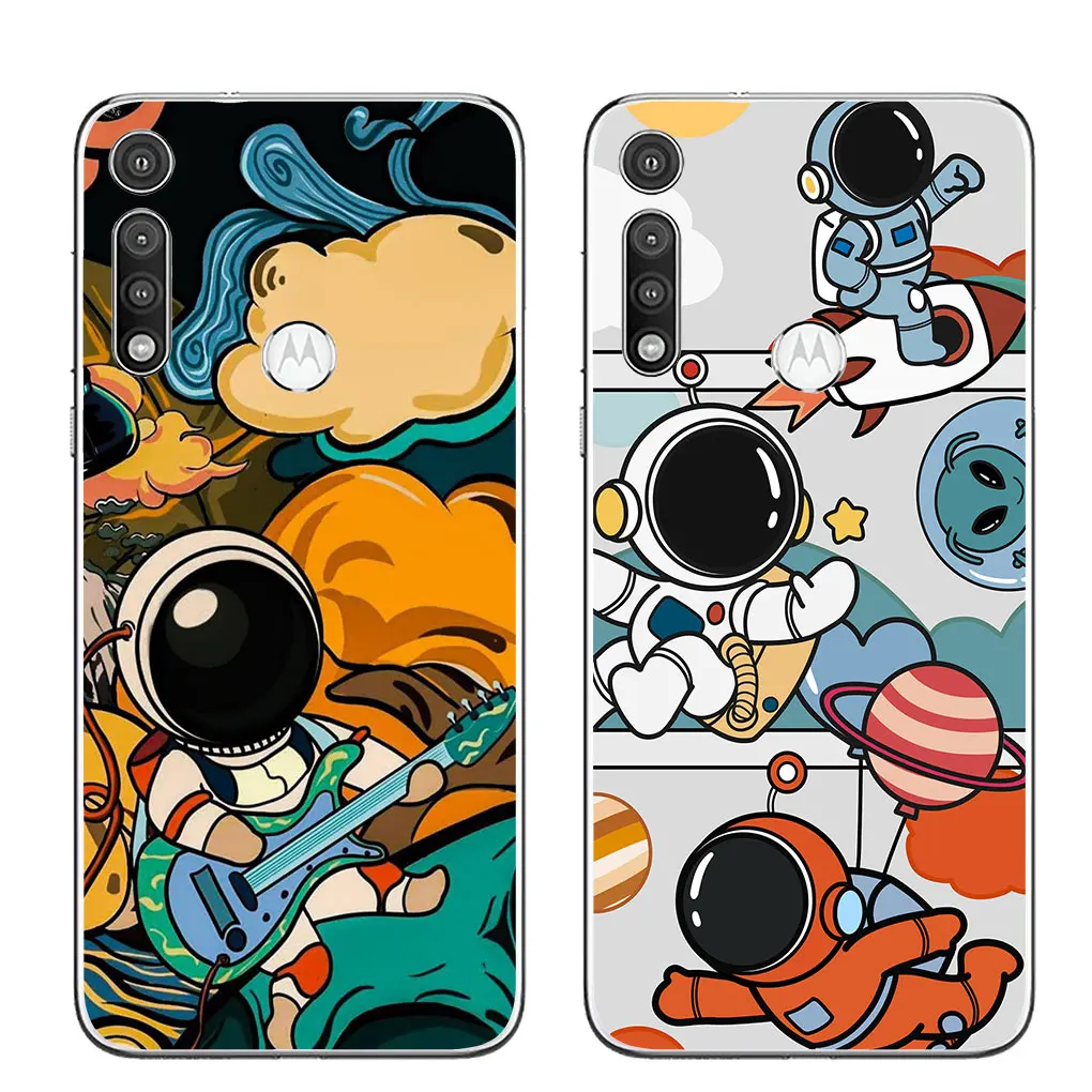 Creative Design Art Astronaut Moon Phone Casing for Motorola Moto G13 G14 G53 G54 G62 G72 G82 G84 E13 E20 G42 G32 G23 G22 Case