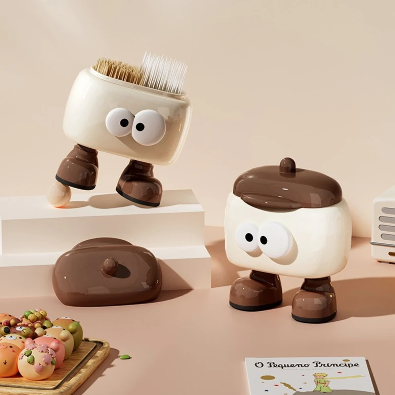 

Luxury Desktop Storage Box with Lid Plastic Organizer for Cotton Swabs Toothpicks Floss Home Use Compartments