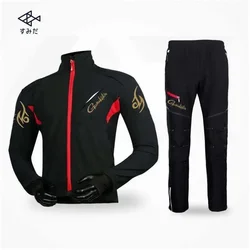New Autumn Winter GM Fishing Clothing Set Men Mountaineering Fleece Warm Waterproof Breathable Fishing Jacket Pants Set