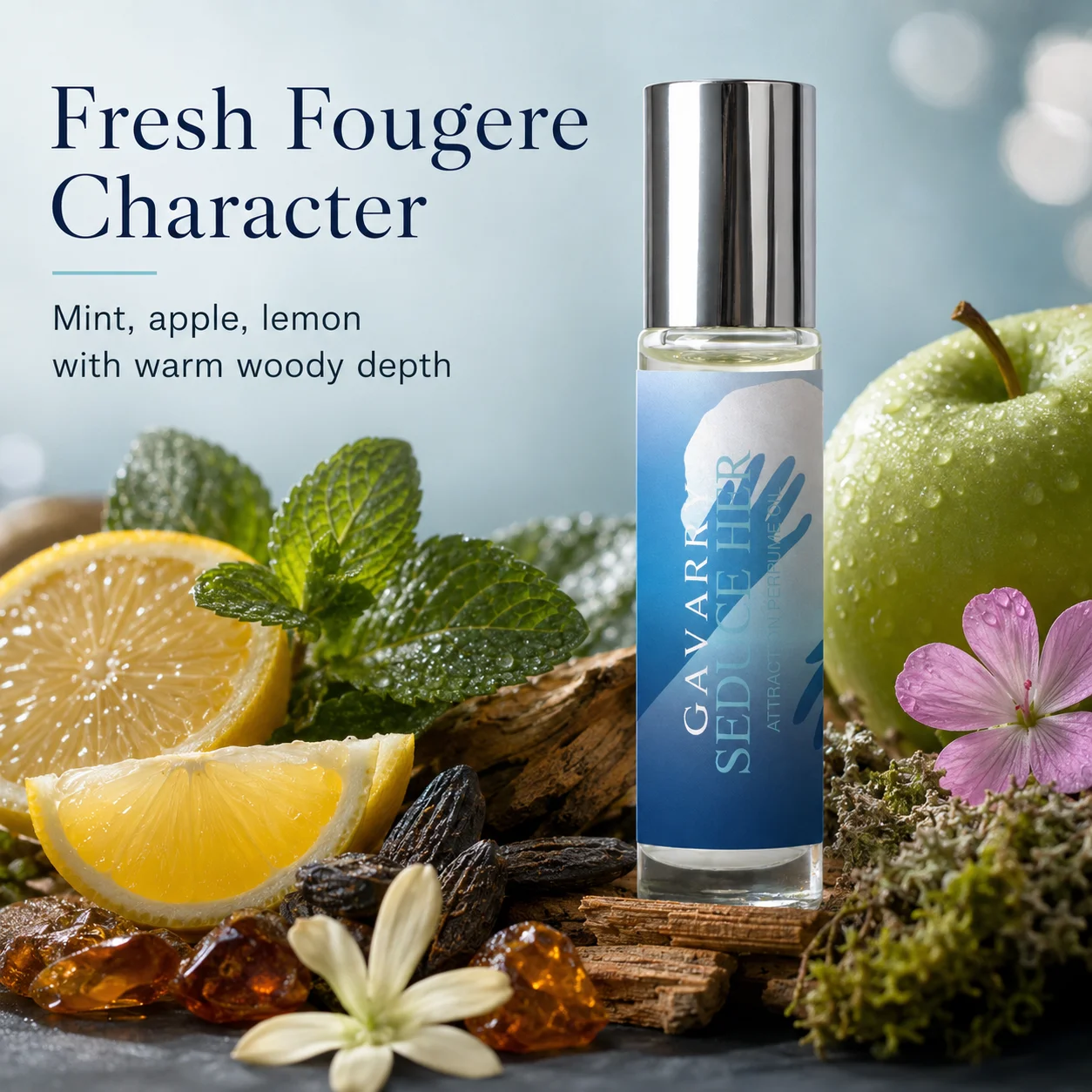 Perfume Fragrance List - 10ml ミントアップルレモンフェロモンオイル - トンカビーンのほのかな香りの香水オイル、オリジナルオードトワレ、長持ちするフレグランスオイル デート用