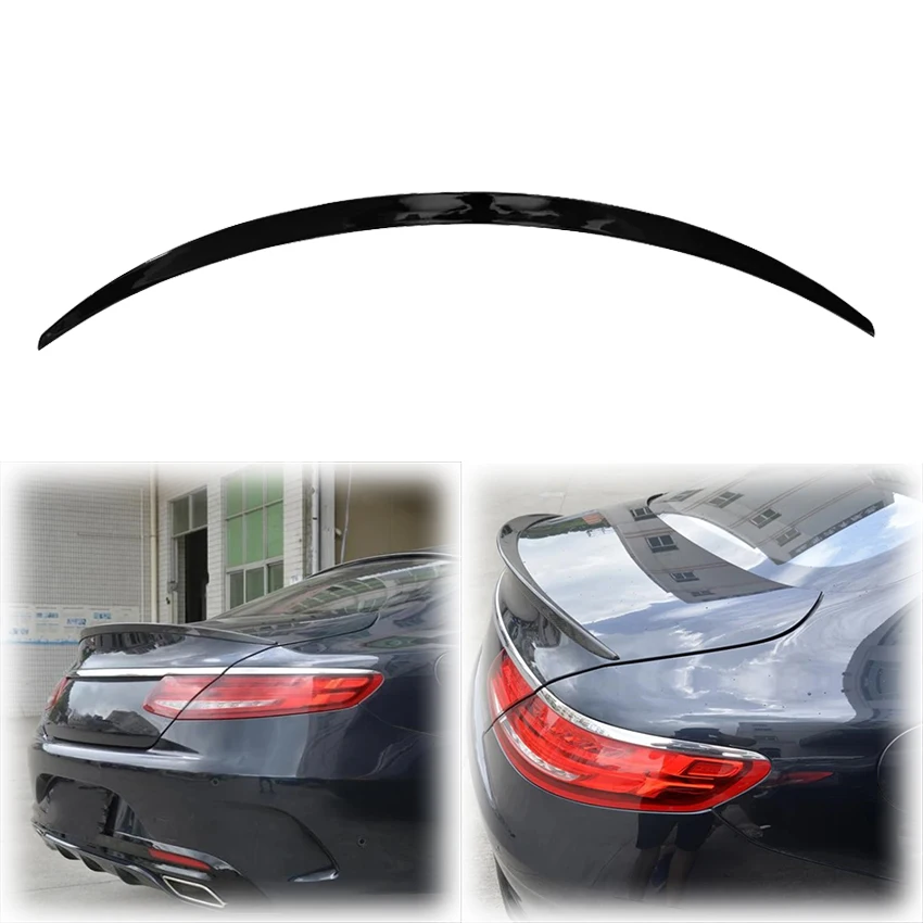 For Mercedes Benz S Class Coupe C217 2 Door Car Rear Spoiler Wing Lip Cover Body Kit By ABS 2014 2015 2016 2017 2018 2019 2020