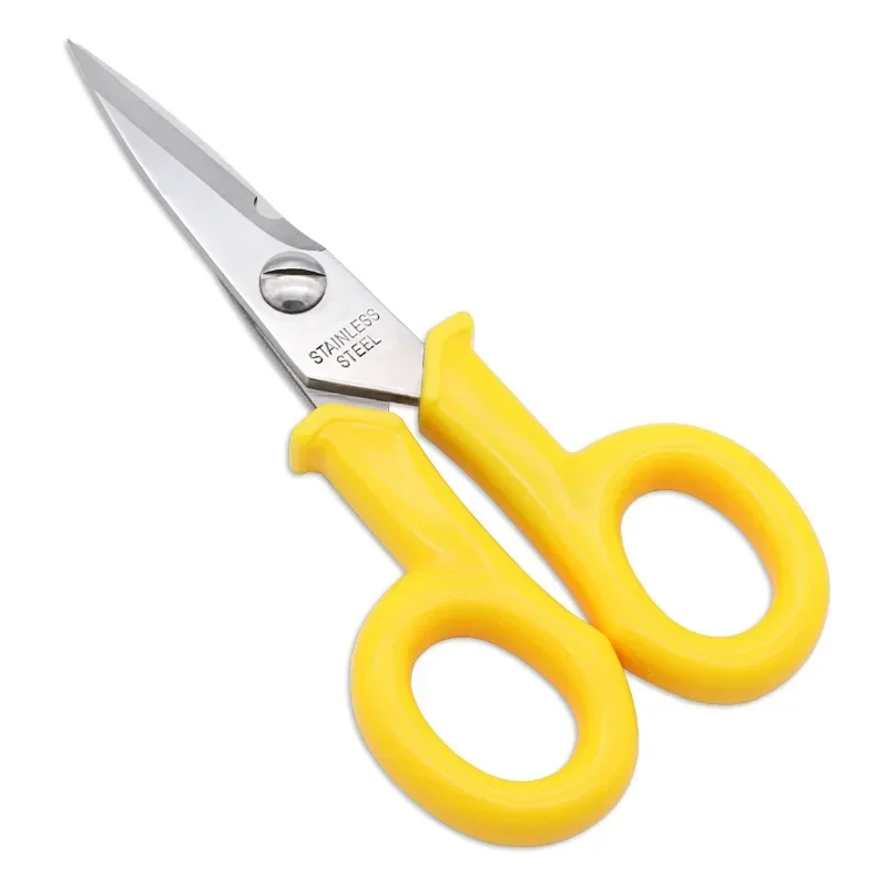 Stainless Steel Wire Cable Scissors Yellow ABS Handle Iron Shears Electrician Scissors Portable Hand Tools Household Gadgets