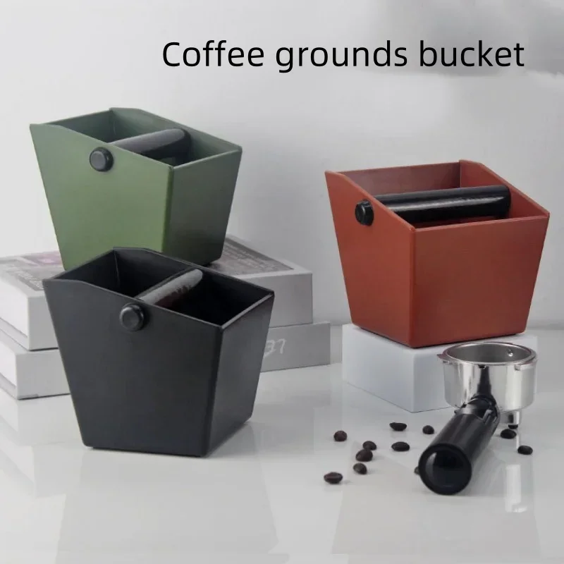 Cubo de basura antideslizante, contenedor de café molido Espresso, caja de golpe de café, Cubo de molienda de café biselado, barra de residuos de