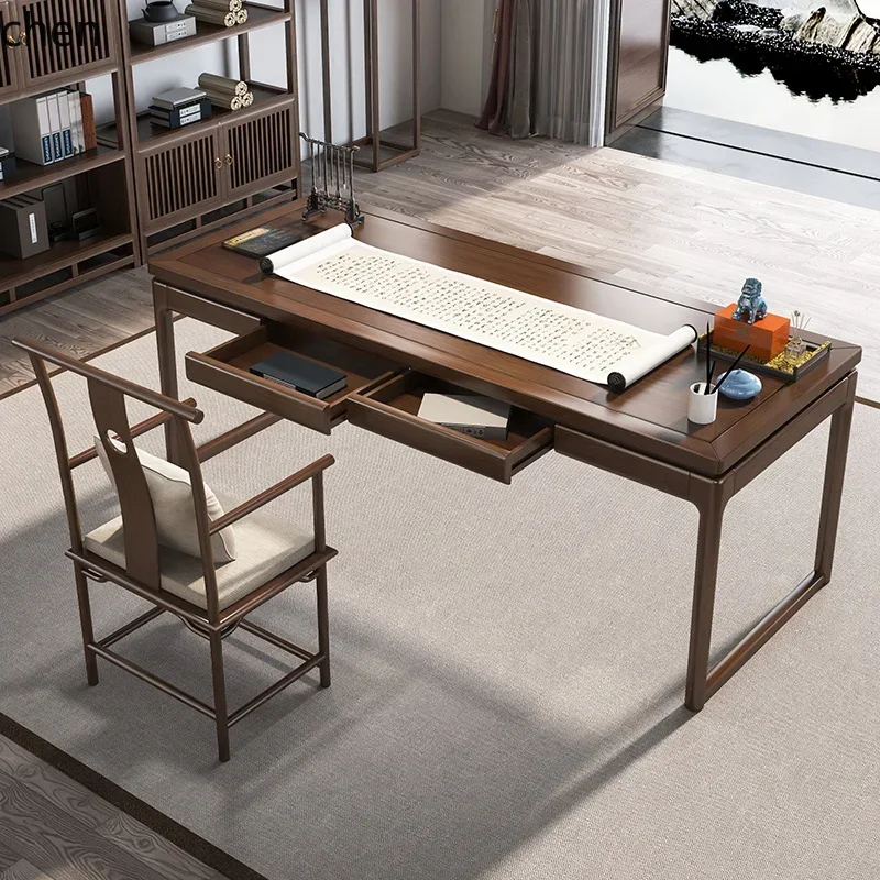 H1 long table new Chinese calligraphy table office study home computer writing calligraphy and painting table