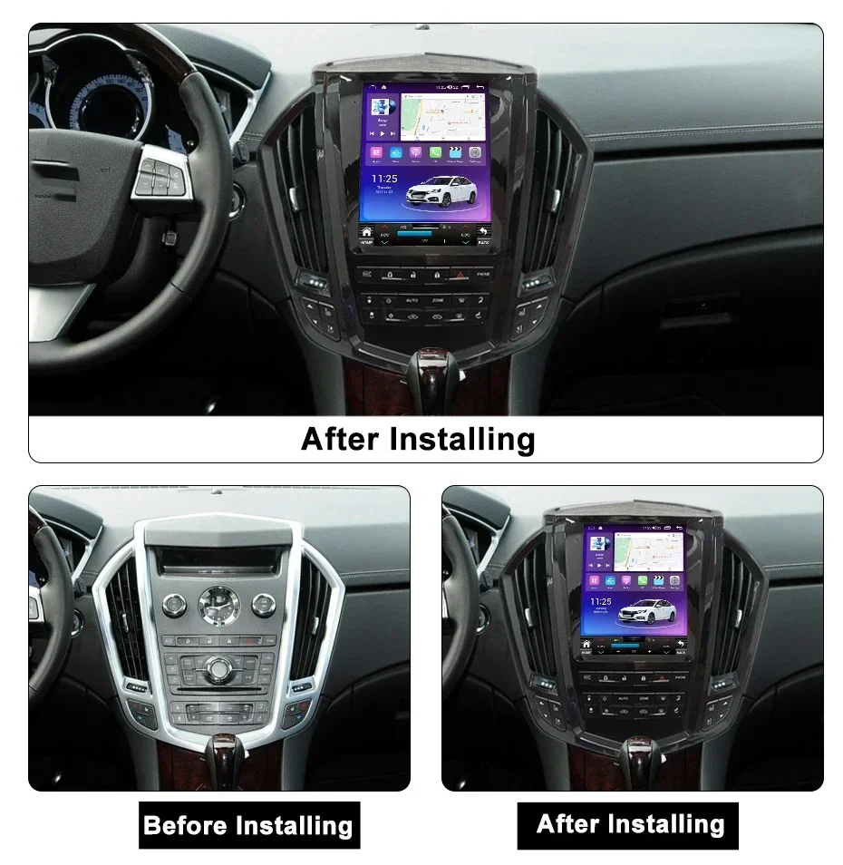 NaviFly Tesla Android System 1024*768 360 cámara de coche para Cadillac SRX 2009-2012 con 4G LTE Wifi