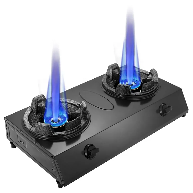 데스크탑 가스 쿠커 스마트 가스 쿡탑, 주방용 가스 스토브 2 버너