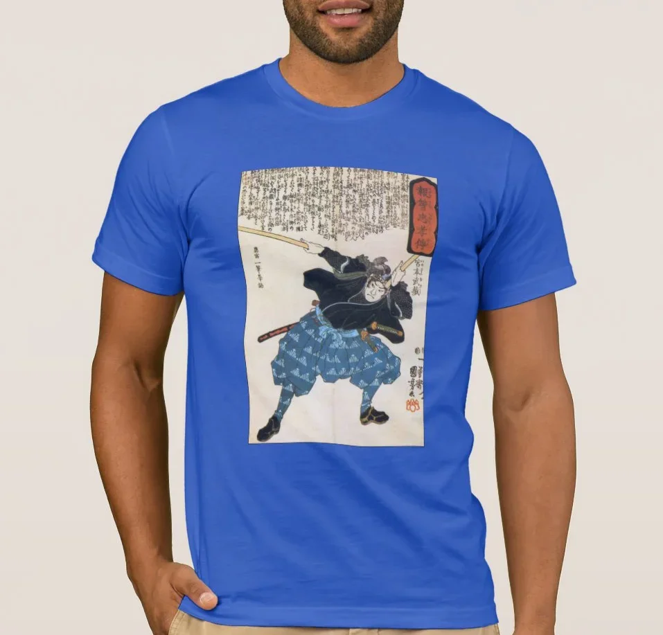 Epic Samurai Warrior Miyamoto Musashi T-Shirt 100% Cotton O-Neck Short Sleeve Summer Casual Mens T-shirt Streetwear