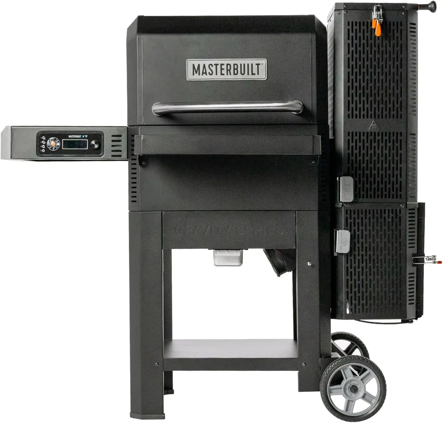 BBQ Grills Charcoal Hopper 600 Cooking Sq Inches Reversible Smoke & Sear Cast Iron Grates Black 30.4