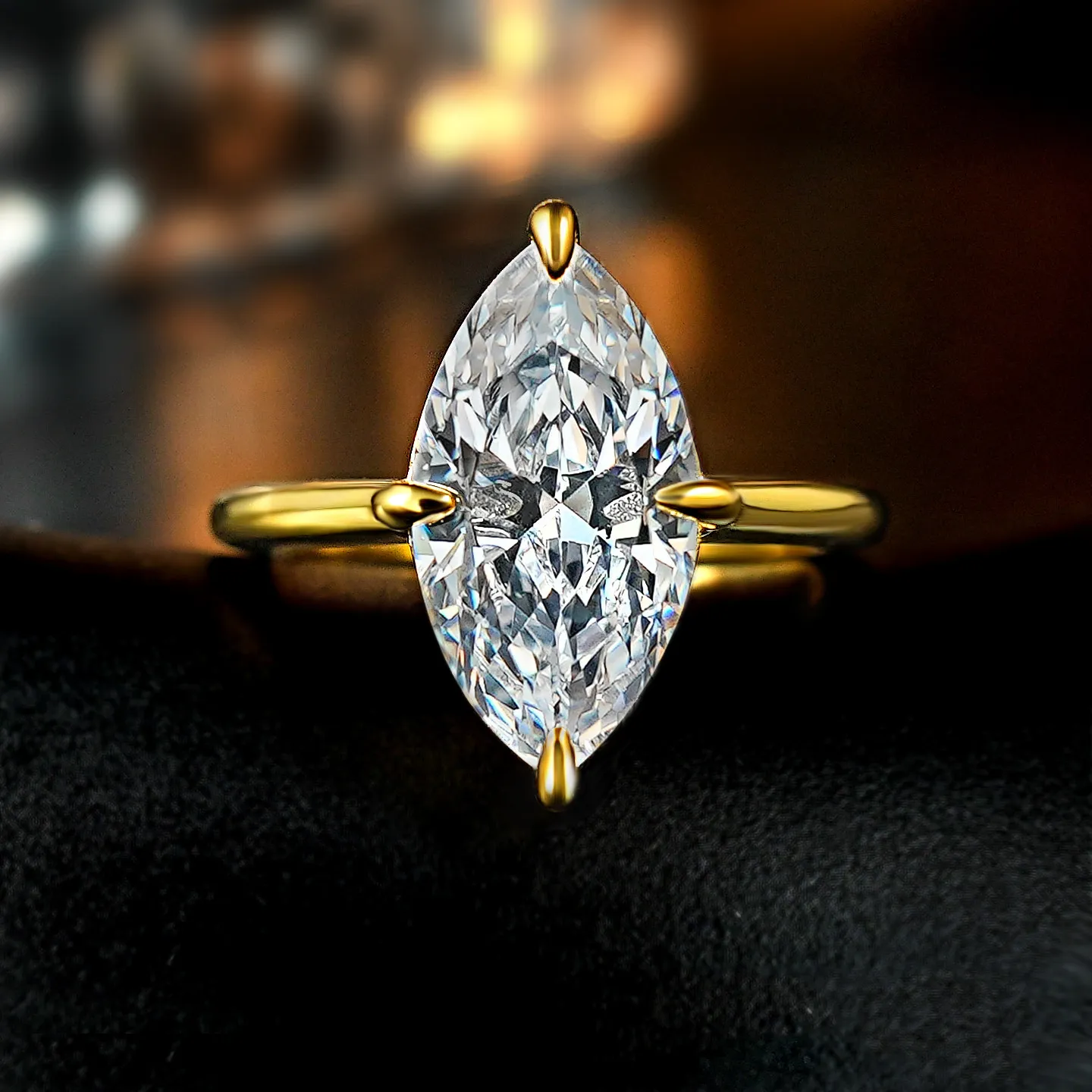 MINWEEN 3.5CT Marquise Cut Lab Diamond Ring With 925 Sterling Silver Luxury Engagement Wedding Ring Wholesale