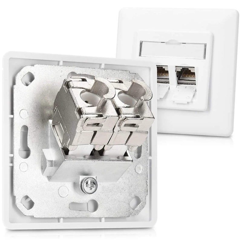 

Разъемы Durable-Keystone Module - 12-компонентный экранированный разъем CAT6A Keystone Jack RJ45 Cat 6A Ethernet-модуль 10 Гбит с металлическим корпусом, ключ