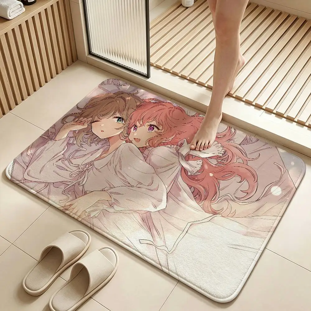 Sheena Totsuki Mimi Kagari Seiran Lizzy Ari Short Plush Rug Machine Washable Soft Comfortable Anti‑Slip Floor Mat Home Decor 3