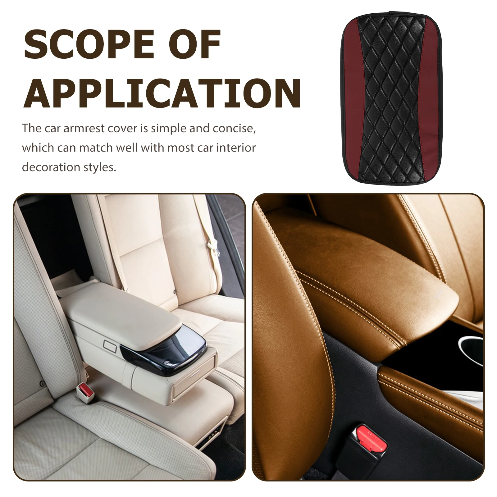 

Armrest Cover Car Center Hand Pad Waterproof Vehicle Console Cars Covers Protector Cushion Central