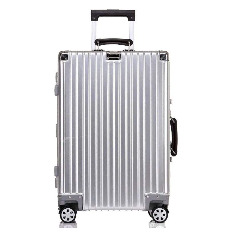Full Aluminum Magnesium Alloy 20Inch Carry On Luggage Lightweight Suitcase with TSA Lock Wheeled Travel Bag for Business Trip