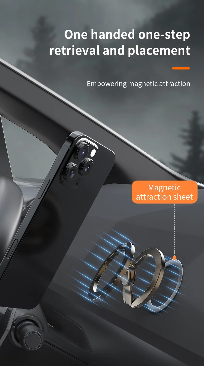 Für MagSafe Doppelseitiger Magnetischer Handyring-Halter Tragbarer Faltbarer Handyständer Handy-Zubehör Stützhalterung Griff – Detail 8