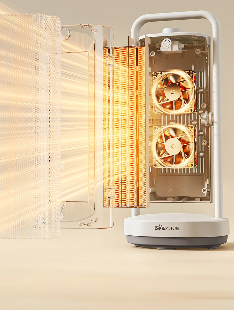 سخان الدب سخان منزلي جرافين ناعم صغير يهز الرأس فرن تسخين كهربائي قطعة أثرية شتوية #2