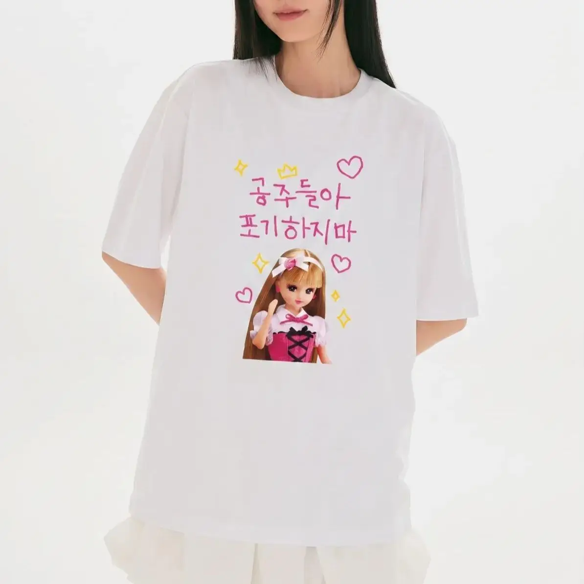 Women's Korean Alphabet & Hangul T-Shirt Casual Oversize Top Daily Wear Blouse Spring Summer Korean Language Learning Apparel