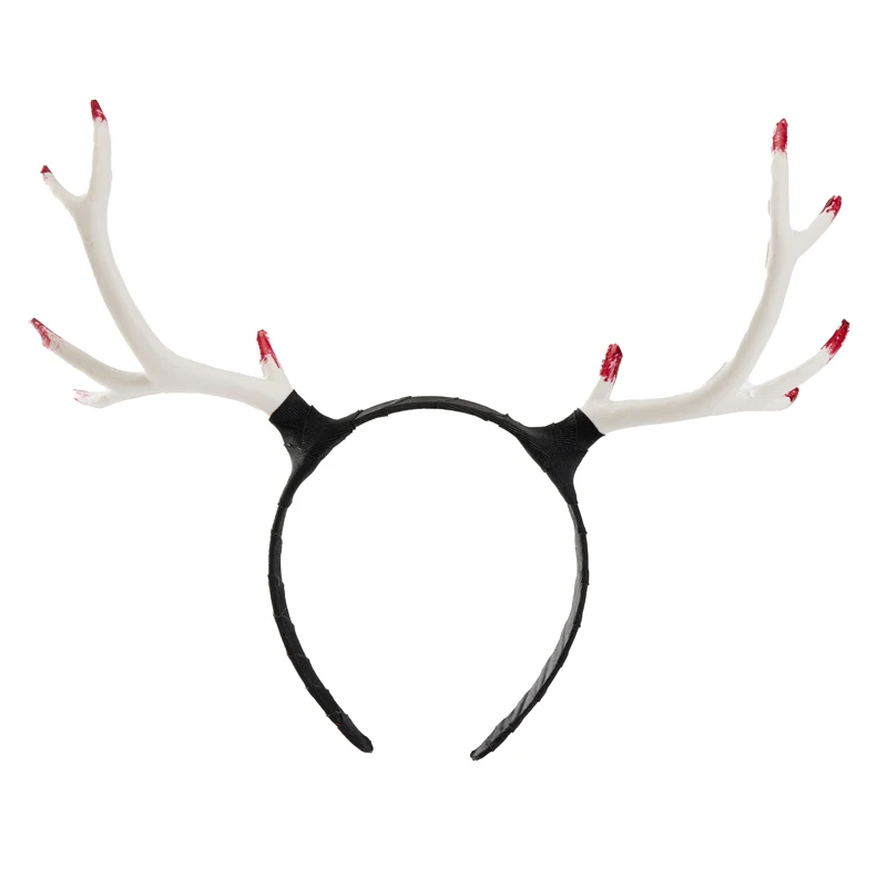 Handmade Antler Headband Cosplay Lolita Costumes Xmas Headband Party Head Bopper Deer Horn Headdress