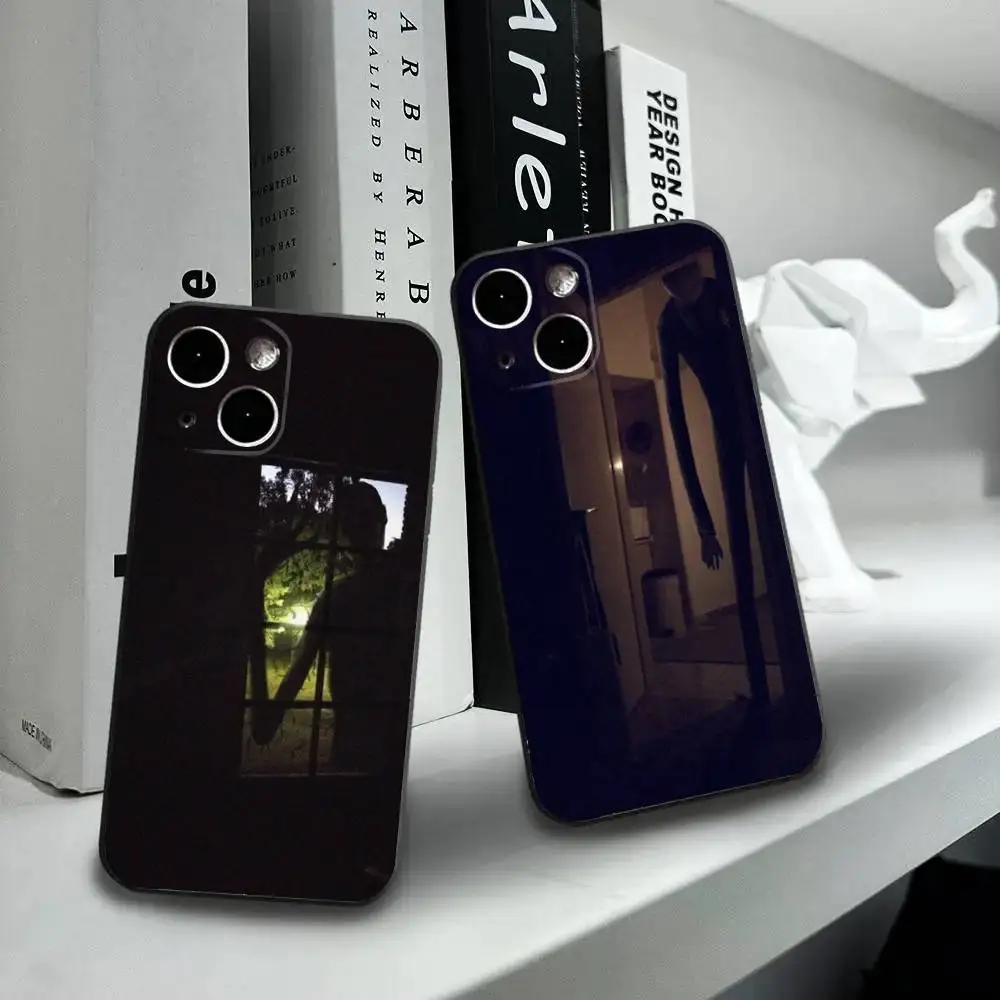

Slender Man Phone Case For iPhone16,15,14,13,12 Mini 11 Pro XR,X,XS,MAX 7,8 Plus Silicone Cover Soft Black