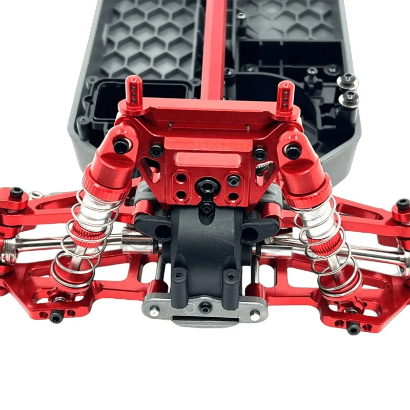 อุปกรณ์เสริมรถบังคับวิทยุ MJX 1/14 14207 14208 ชุดอัพเกรดและดัดแปลงโครงสร้างโลหะ ชุดยึดช่วงล่างหน้าและหลัง