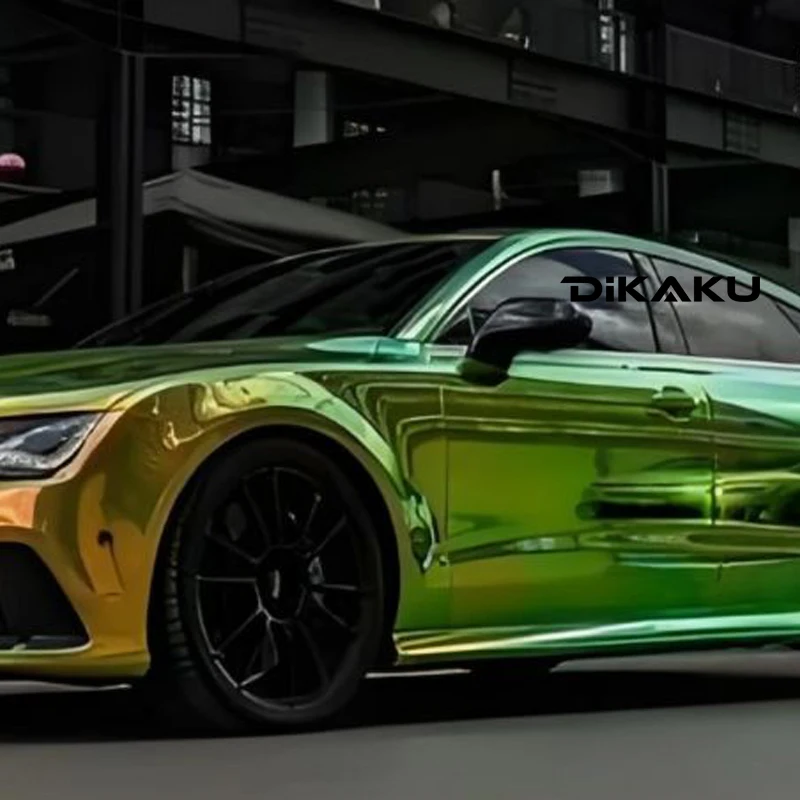 

Premium Mystic Glossy Rainbow Chrome Green Vinyl Wrap Foil With Air Free Bubble For Vehicle Car Wrapping Decal