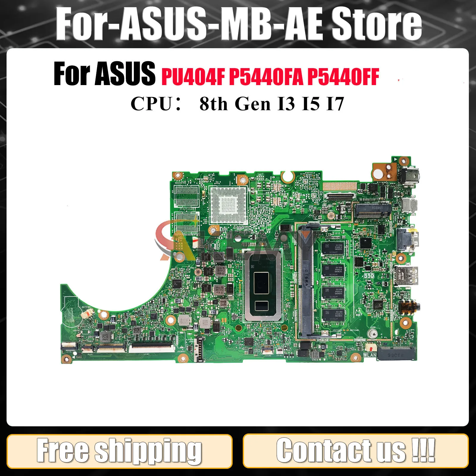 

P5440FA Laptop Motherboard For ASUS ProArt P5440F P5440FF P5440FA PU404F Notebook Mainboard With I3 I5 I7 CPU 100% tests OK stk