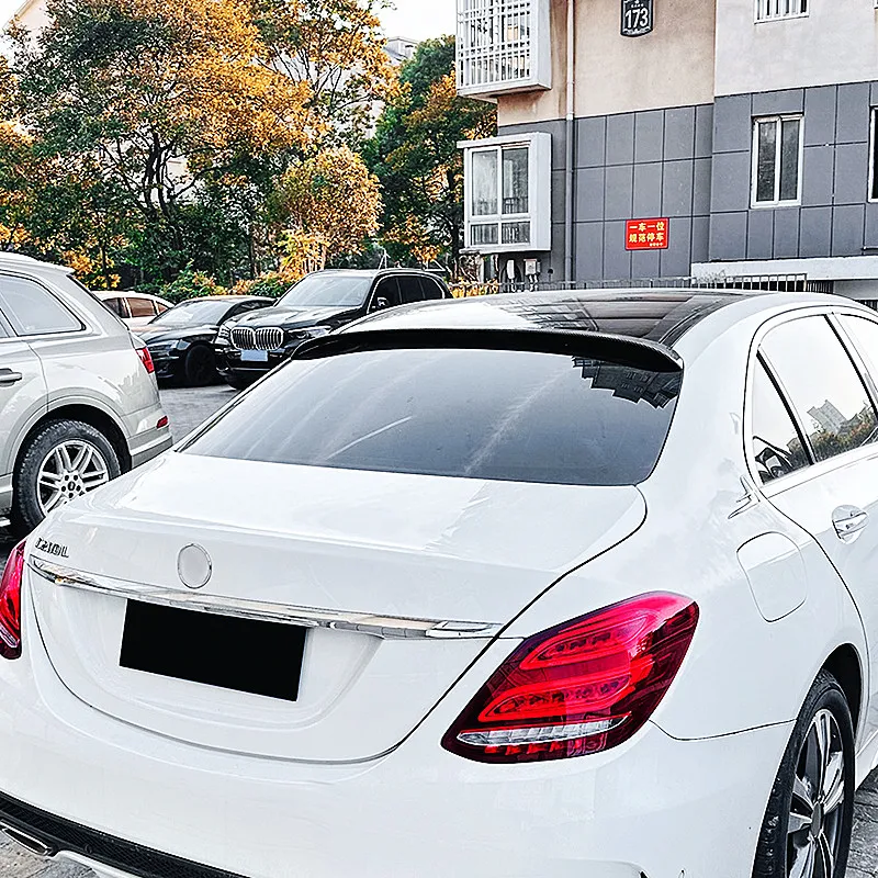 Rear Window Roof Car Spoiler Wing For 2014-2020 Mercedes C-Class Benz W205 180 200 250 260 63 Black Carbon Tuning Accessories