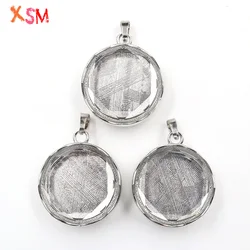 XSM Natural Iron Meteorite Pendant Round Shape Hexagram Wishing Bottle Pendant for Woman Man Lucky Charms Jewelry