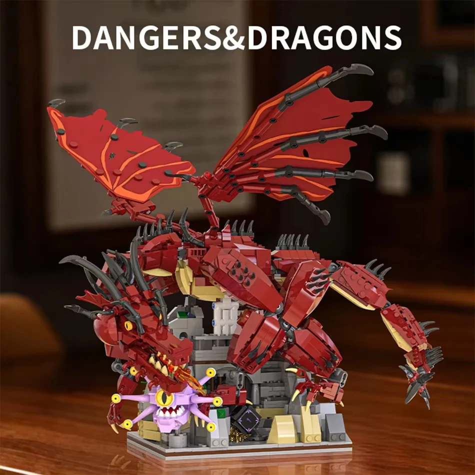

1856pcs Movie Game MOC Dungeon Fortress DANGERS & DRAGONS Building Blocks Monster Eye Model Creative DIY Assembly Toy Boys Gift