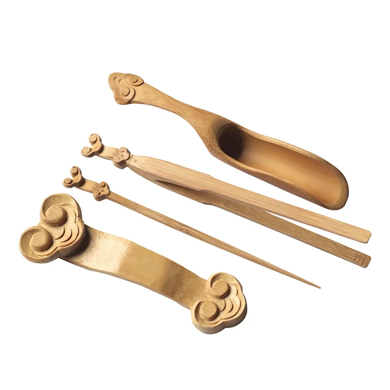 

Bamboo Carving Ruyi Tea Ceremony Tea Shovel Supplies Set, Tea Set Accessories