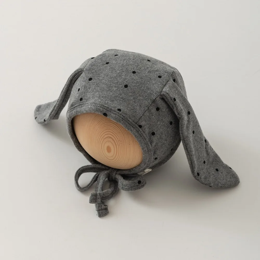 

Ins милая детская шапка для плода в горошек, мягкая шапочка с кроличьими ушками для новорожденных, милая шапка с рисунком для младенцев, реквизит для фотосъемки