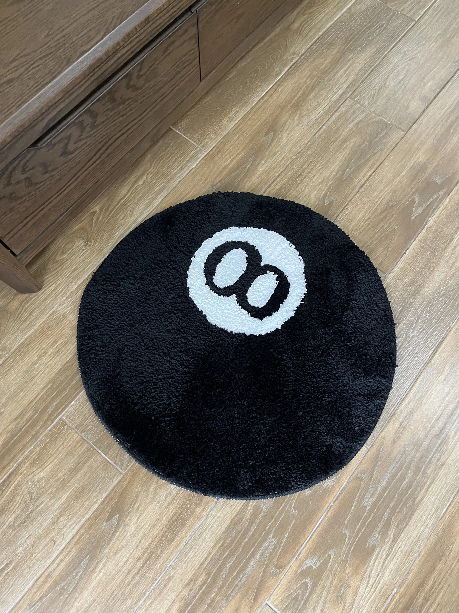 Schwarze Eight-Ball Beflockung Billardtisch Matte Spielzimmer Dekorationen Man Cave Billardtisch Abdeckung Teppich für Unterhaltung – Detail 6
