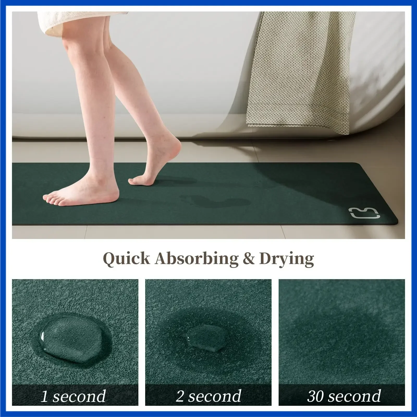 Magic Foam Moisture Absorbing Bath Mat Diatomaceous Earth Mat Bathroom Anti-Slip Kitchen Memory Bath Mats Water Absorbent Rugs