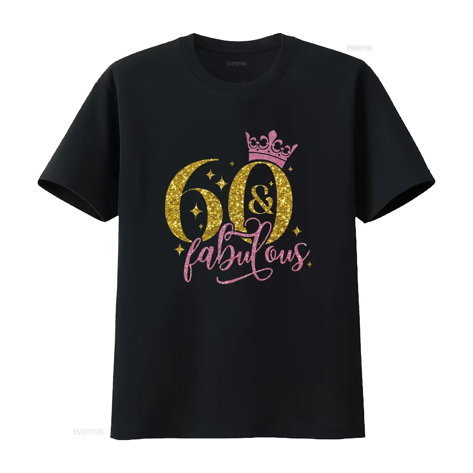 Sixty Birthday T Shirt 60th 60 Fabulous And for Her vintage Washed designer clothes Unisex Stretched Breathable Casual graphic