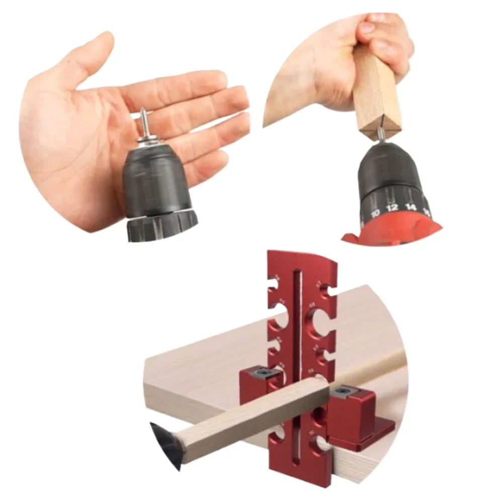 7mm-18mm 12-Hole Woodworking Electric Drill Round Rod Dowel Maker with Carbide Blade Adjustable Dowel Maker Jig Wood Stick Maker