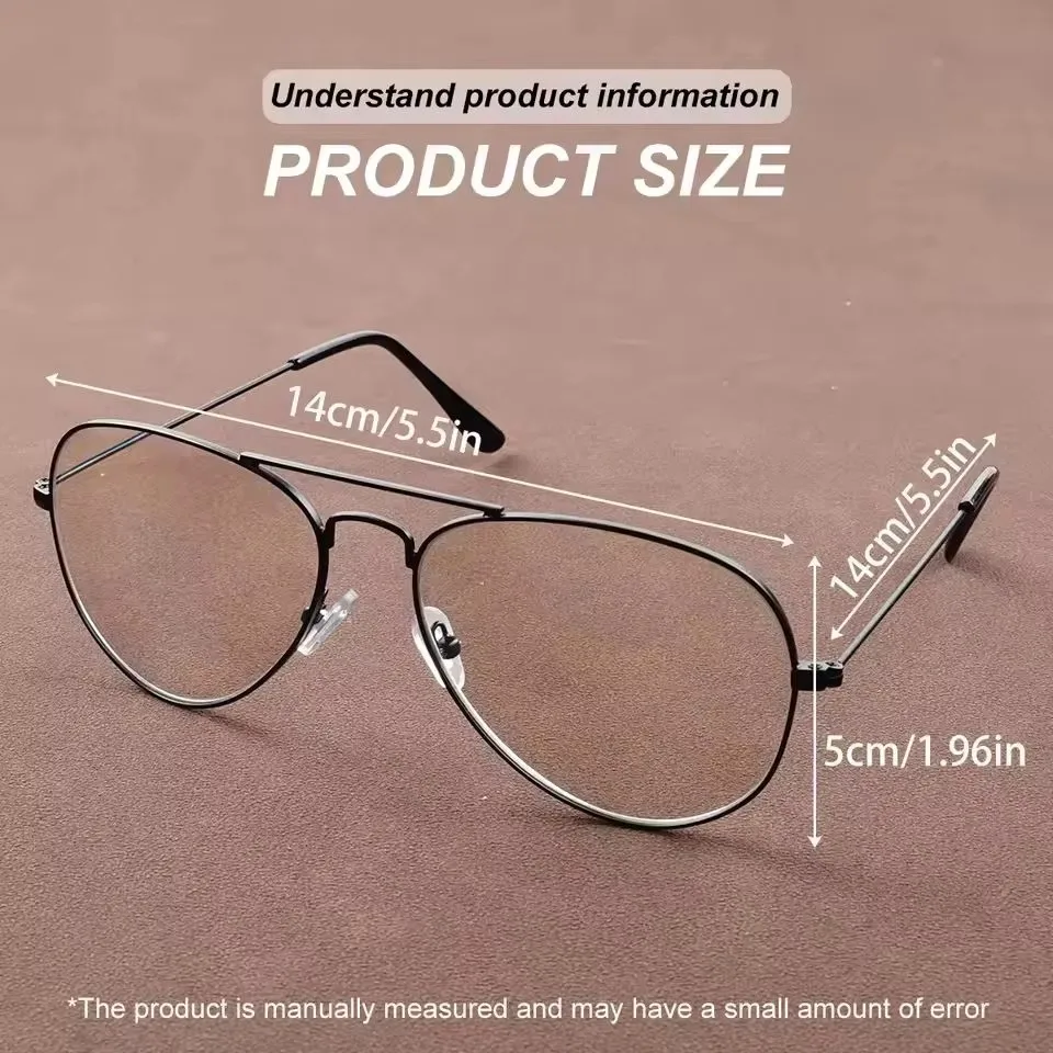 Casual Style Photochromic Multifocal Reading Glasses For Men , Metal Plated Frame, Strength Anti Blue Light Lenses Glasses
