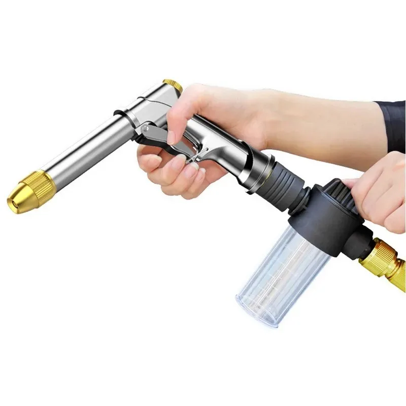 Dropshipping Garden Water Gun High Pressure Car Wash Sprinkler Hose Nozzle Foam Pot Water Spray Guns Watering Irrigation Tools