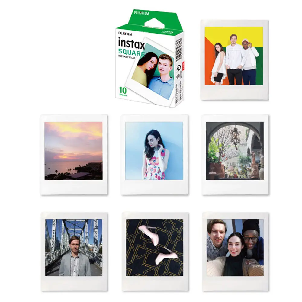 Instax-película cuadrada de papel fotográfico con borde blanco, para Fujifilm SQ10, SQ6, SQ20, SQ40, películas instantáneas, impresora de piezas