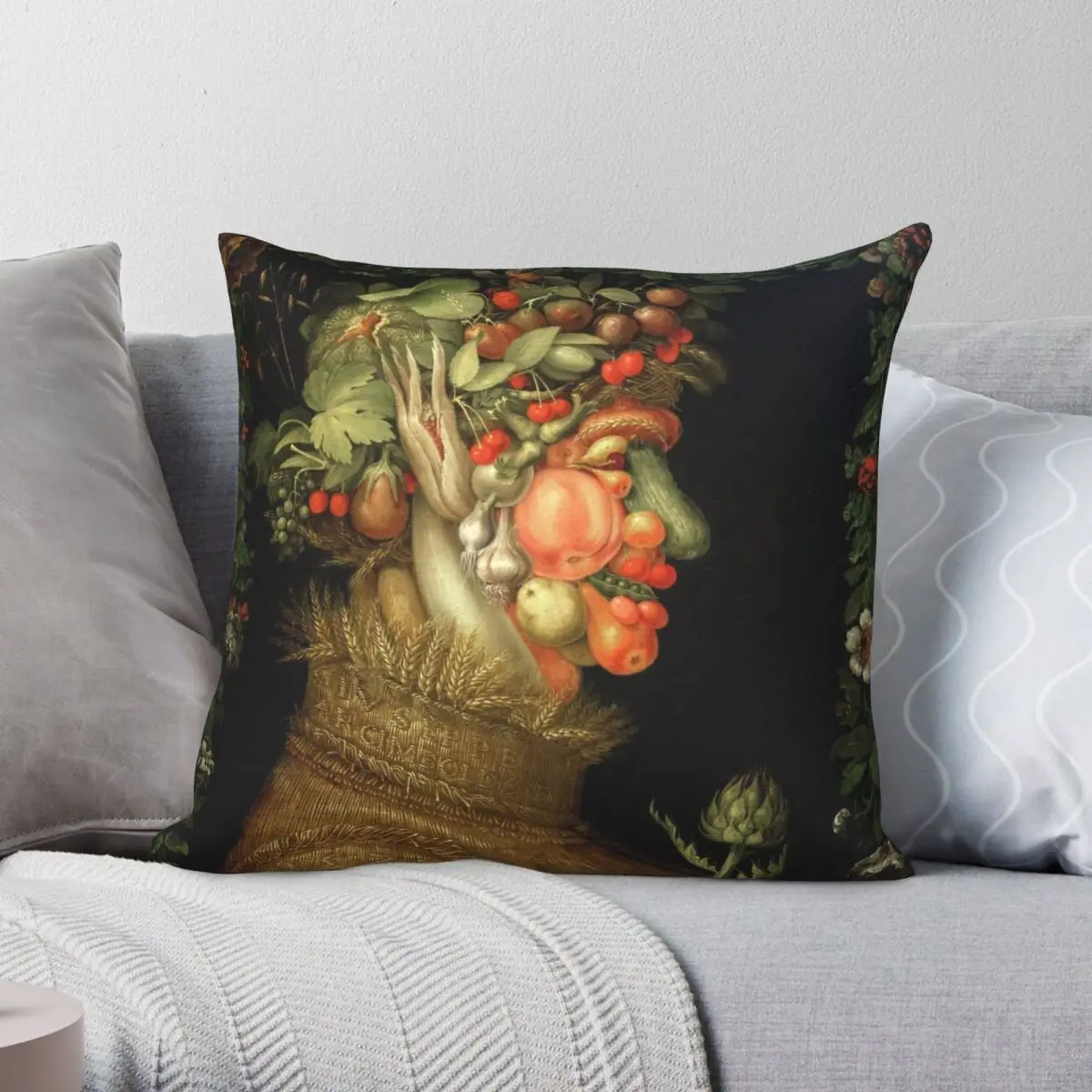 

Summer 1573 Giuseppe Arcimboldo Square Pillowcase Polyester Linen Velvet Pattern Zip Decor Pillow Case Sofa Cushion Case 45x45