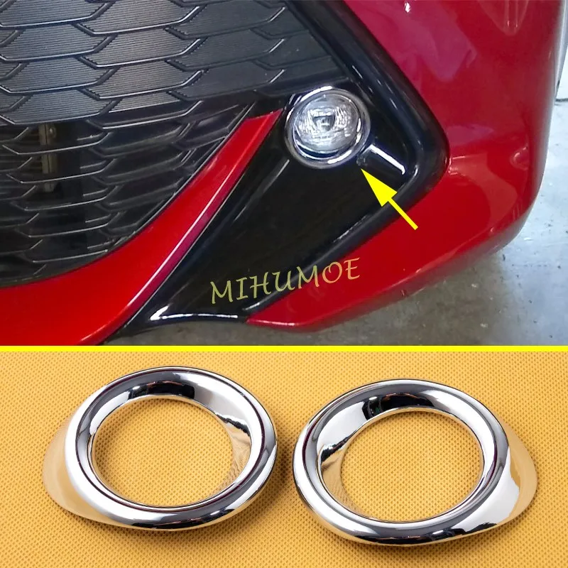 Chrome Car Front Bumper Fog Light Strips Trims For 2019-2022 Toyota Corolla Hatchback Touring Sports Exterior Accessories