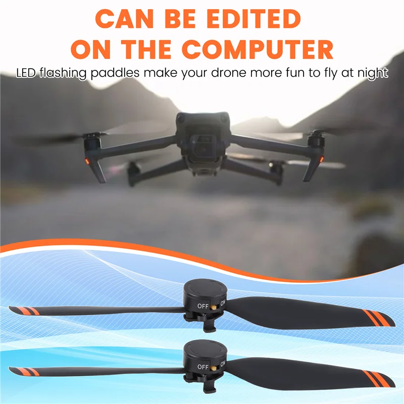 AT12 весло для дрона для DJI MAVIC AIR2 с подсветкой, мигающий круг, весло для программирования, светодиодное мигающее персонаж, весло для планшета