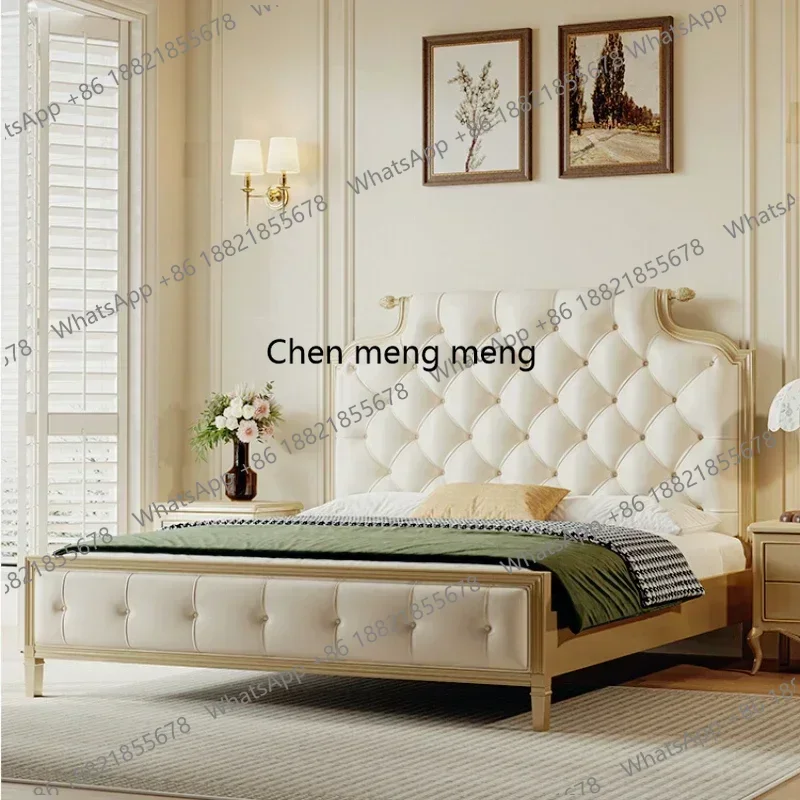 

F182American Princess Luxury Double Bed Frame Storage Pretty Villa Princess Bed King Size Camas De Dormitorio Bedroom Set Furnit