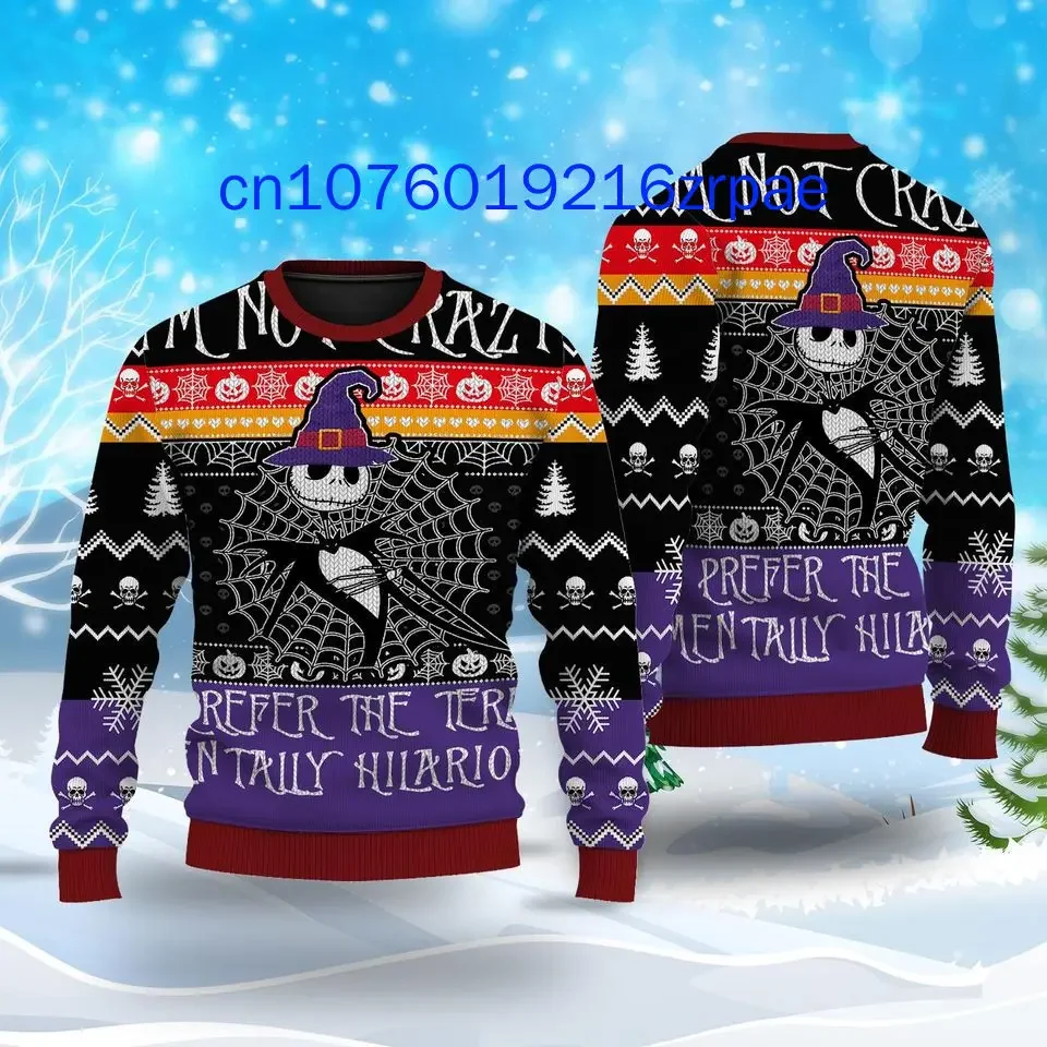 Jack Skellington Nightmare Before Christmas Ugly Sweater Men and Women Casual Cartoon Sweatshirt Christmas Sweater